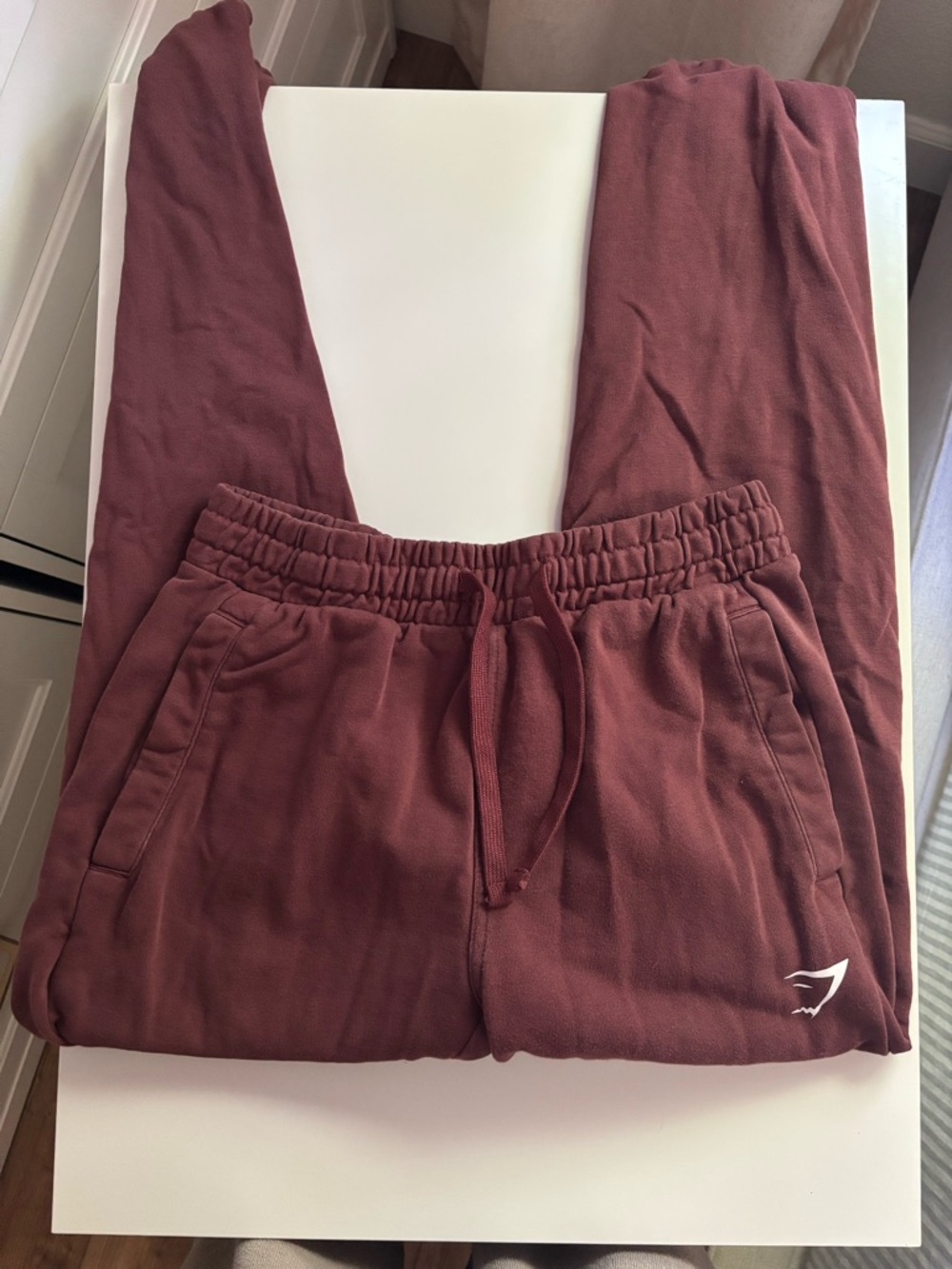 Gymshark Essential Oversized Joggers Cherry Brown S - Picture 7 of 7